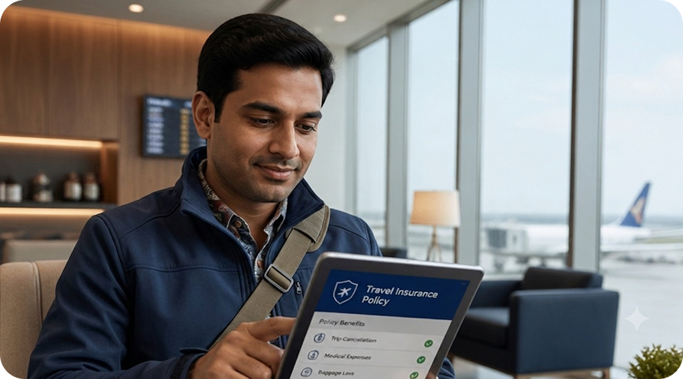 Customer accessing rates on tablet