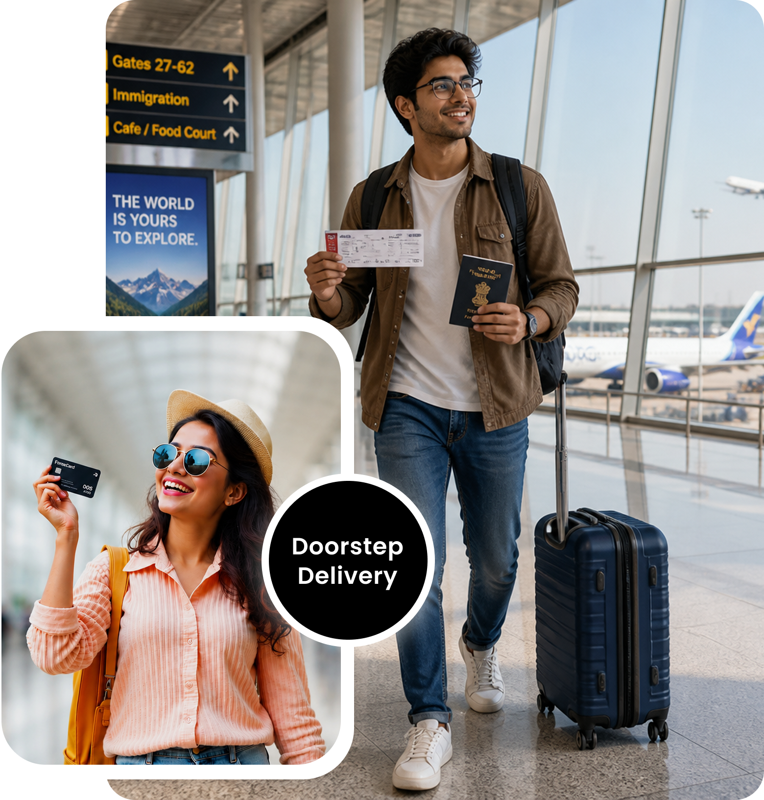 Traveller with forex card